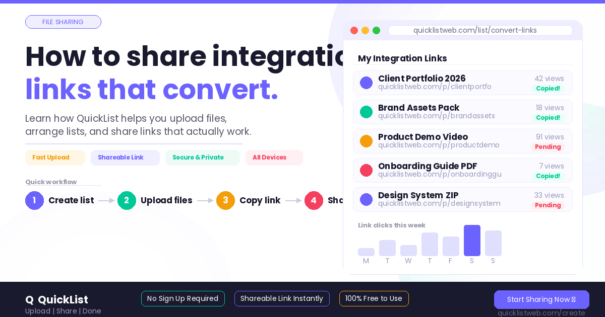 How to share cloud storage links that convert